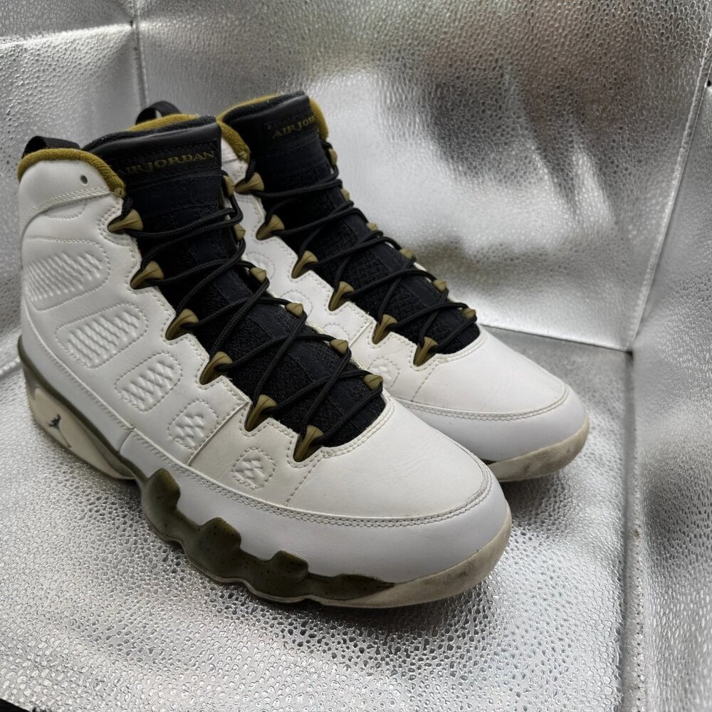 Size 10.5 Jordan 9 Retro Statue High White Mens Basketball Shoes 302370-109 - Picture 3 of 11